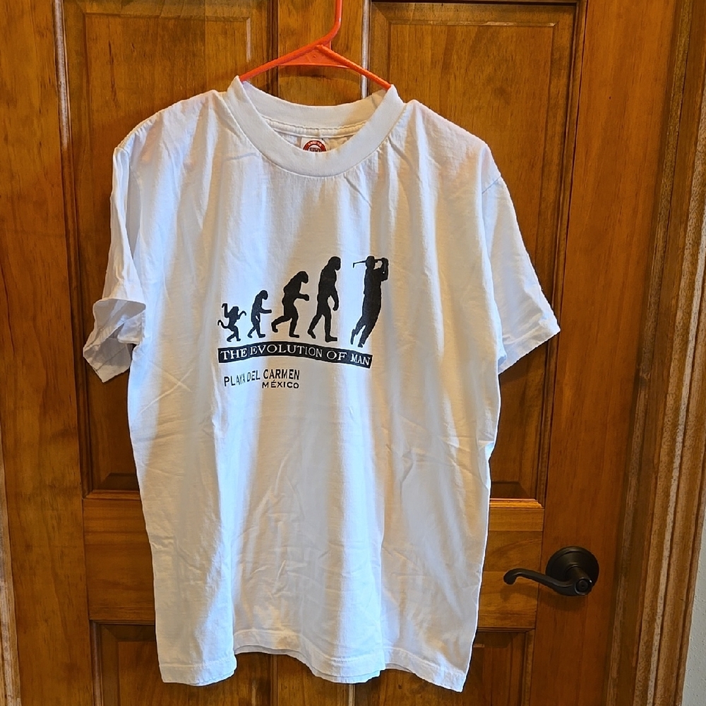 White Graphic T-Shirt Cancun Red Cozumel  XL (RUNS SMALL)